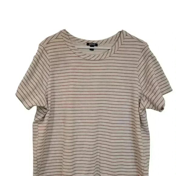 Buffalo David Bitton Women's Ivory/Rose Cotton/Poly Knit T-Shirt Dress - Picture 7 of 10